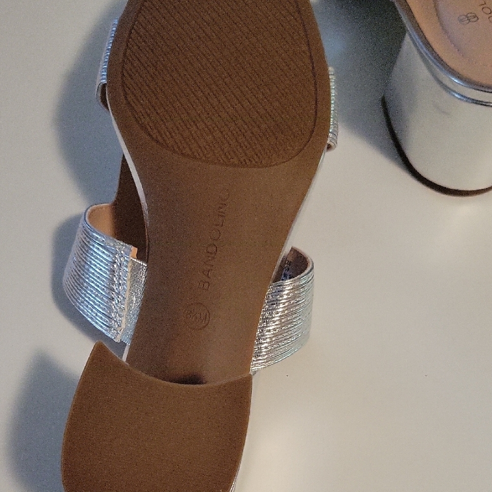 Bandolino Silver Rhinestone Mules - Picture 4 of 7